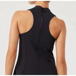 Outdoor Voices Zoom Bloom Dress Women XS Black Athleisure Mock Neck Mini W401879 thumbnail 2