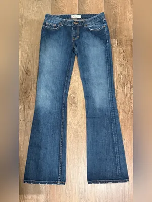 BKE Dark Blue Bootcut Jeans with Contrast Stitching thumbnail 4