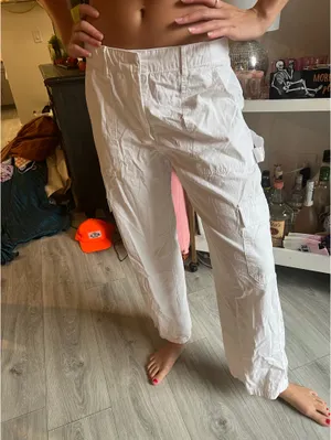 White Fox Boutique Cargo White Pants thumbnail 1