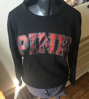 Victoria’s Secret Buffalo plaid loungewear cozy sweatshirt thumbnail 1