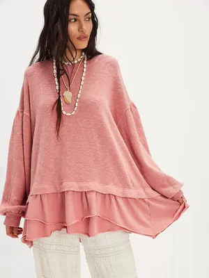 We The Free Maddie Long Sleeve Pullover by Free People size small thumbnail 1