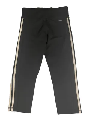 Adidas Climalite Capri Legging 3 Stripe Black Pocket Athletic Womens M Running thumbnail 2