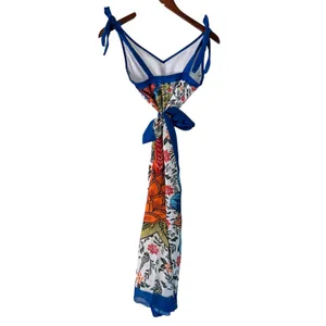 Floral Tie Strap One Piece Swimsuit - Beach Vacation Resort‎ Wear Summer thumbnail 10