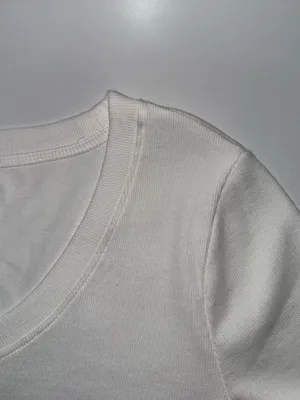 Maurices 24/7 Jordan Ribbed Scoop Neck Tee Solid White NWT thumbnail 5