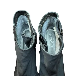 Sesto Meucci Booties Womens‎ Size 8 Black Synthetic Wedge Ankle Zip Strap Casual thumbnail 3
