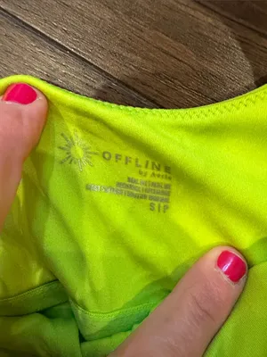 aerie Bright Neon Yellow Women's Bralette Top Size Small - C72-037 thumbnail 2