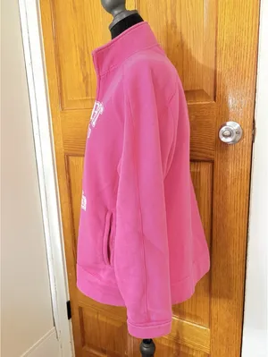 Artisan L Pink Newport Rhode Island Full Zip Fleece Sweatshirt Jacket Graphic thumbnail 2