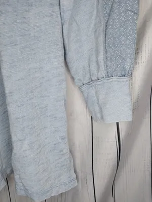 We The Free Free People Petal Pusher Pullover Boho Light Blue Long Sleeve Top thumbnail 9