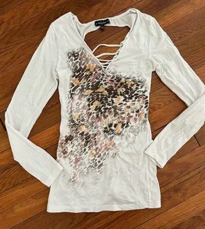 Baby Phat Vintage Leopard Shirt with Back Cutouts thumbnail 1