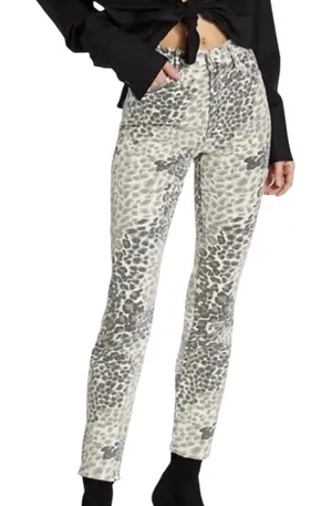 MOTHER DENIM Mid-Rise Dazzler Shadow Leopard Ankle Jean Size 24 thumbnail 1