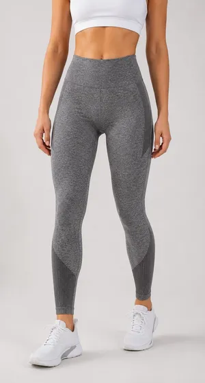 Prozis Seamless Leggings Size L Gray High Waist Sculpting Gym Activewear thumbnail 1