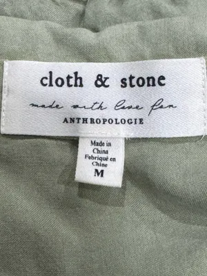 Anthropologie Cloth & Stone Bette Sleeveless Utility Romper Green Women’s Medium thumbnail 3