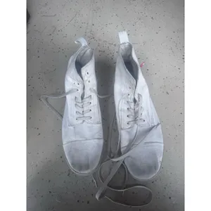 Divided H&M cream ivory canvas lace military boots womens size 12/ 45 thumbnail 6