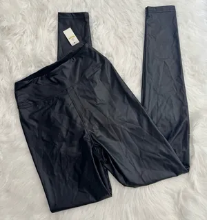 Offline by Aerie Faux Leather High Waisted Leggings Black Size Small thumbnail 1