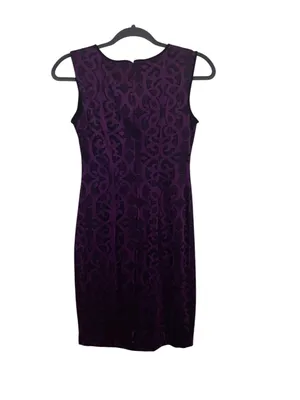 Vintage Cache Y2K Jacquard Keyhole Sheath Dress Gothic Brocade whimsigoth dress thumbnail 13