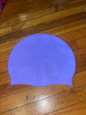 Nike Lavender Silicone Swim Cap with White Swoosh thumbnail 3