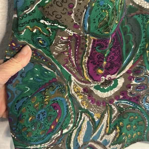 Vintage Anthropologie Maeve Brown Silk Dress Artsy Indie Cocktail Ruffle Front thumbnail 4