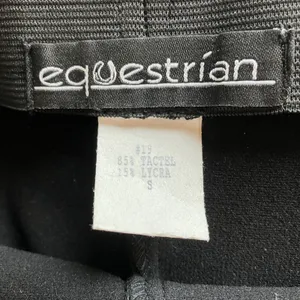 Equestrian brand Women’s Small Black Leggings Stretchy Tactel Lycra Made In USA thumbnail 2