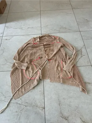 Free People Tan All Washed Out Cardigan Size Small thumbnail 2