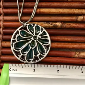 Chico’s Stained Glass Style Necklace Resin thumbnail 7