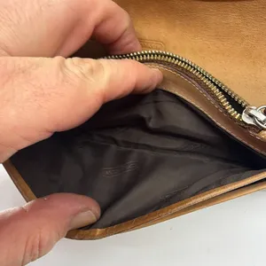Coach Signature C Canvas Brown Flap Wallet thumbnail 7