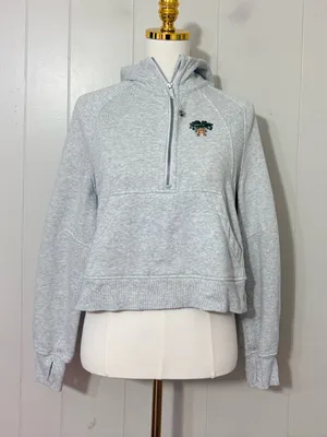 Lululemon Scuba Oversized Half Zip Hoodie XS/S Gray Tree Graphic thumbnail 1