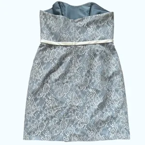Alfred Angelo Lace Strapless Cocktail Dress Sz‎ 12 Blue thumbnail 6