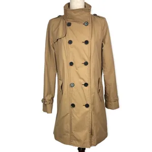 GAP Double Breasted Trench Coat/Raincoat Tan Khaki thumbnail 2