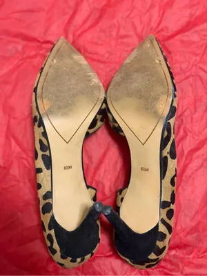 Halogen Leopard-Print Pointed-Toe Pumps - Tan & Black thumbnail 4