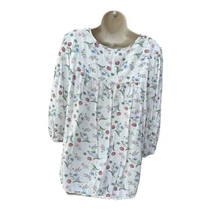 Falls Creek Women's XL‎ Floral Print V-Neck High Low Top 3/4 Sleeve CottageCore thumbnail 2