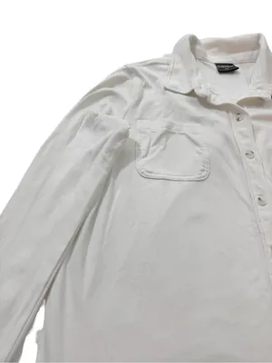 32 Degrees Heat White Soft Brushed Knit Button Down Shirt Pockets Medium Women's thumbnail 3