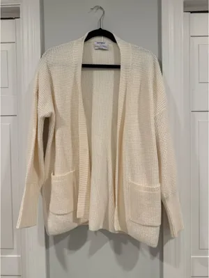 Old Navy Cream Cardigan Knit thumbnail 1