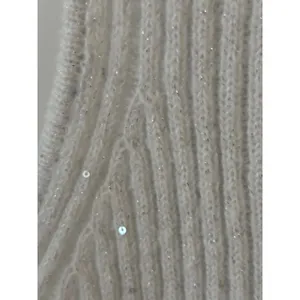 Womens Glitter Knit Scarf White Sparkle Fashion Accessory‎ thumbnail 4