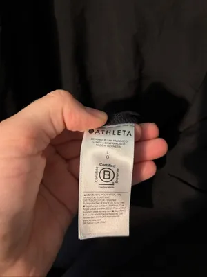 Athleta Black Performance Athleisure Romper Sz Large thumbnail 3