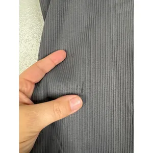 OQQ Women Ribbed Crossover High Waist Yoga Leggings Charcoal Gray Small thumbnail 4