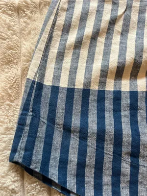 Loft blue and white strip summer skirt thumbnail 2