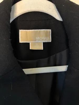 Michael Kors Women’s 12 Black Wool Pea Coat Jacket Gold Buttons Double Breasted thumbnail 4