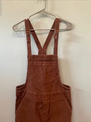 Women’s Corduroy Overalls Jumpsuit in brown by aerie xs thumbnail 2
