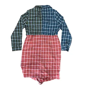 AKIRA Shirt Dress Multicolor Plaid Ruched Colorblock Casual Western Cowgirl 3X thumbnail 3