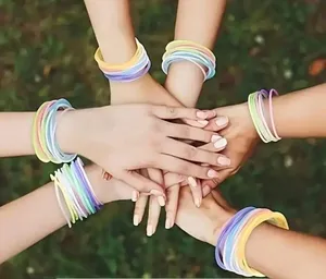 10pc Glow-in-the-Dark Silicone Mix Bracelet Set - Unisex thumbnail 1