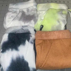 NEW Free People Boho Green, Gray & White Tye Dye Kelly Terry Shorts thumbnail 9