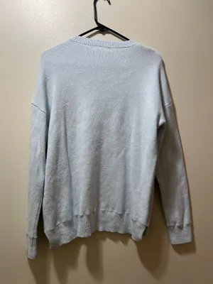 Moon & Madison Have More Fun Light Blue Sweater thumbnail 4