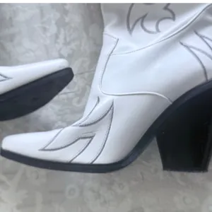 Sergio Todzi Thigh High Boots Western Cowboy Boots Size 37 US 6.5 White thumbnail 6