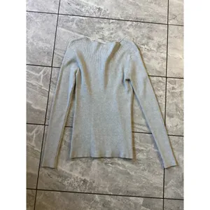Bardot Grey Kym Lace Up Top Long Sleeve Ribbed Knit V-Neck Sweater Size S NEW thumbnail 7