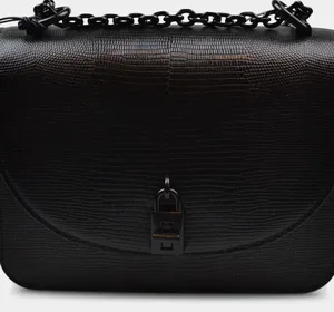 Rebecca Minkoff Love Too Black Leather Embossed Crossbody Handbag thumbnail 1