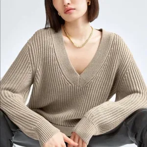 Aritzia Babaton Roger Sweater Taupe Extra Small thumbnail 1