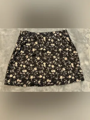 Women’s Altar’d State Brand Black Floral A-Line Mini Skirt Size XSMALL thumbnail 3