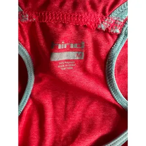 Hind Women's Athletic Tank Top Medium Red with Light Blue Trim thumbnail 7