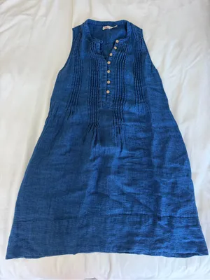 Faherty Blue Isha Dress thumbnail 5