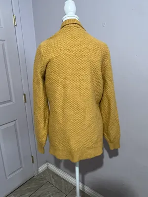 Abercrombie Womens Yellow Wool Blend Oversized Open Cardigan Size S thumbnail 3
